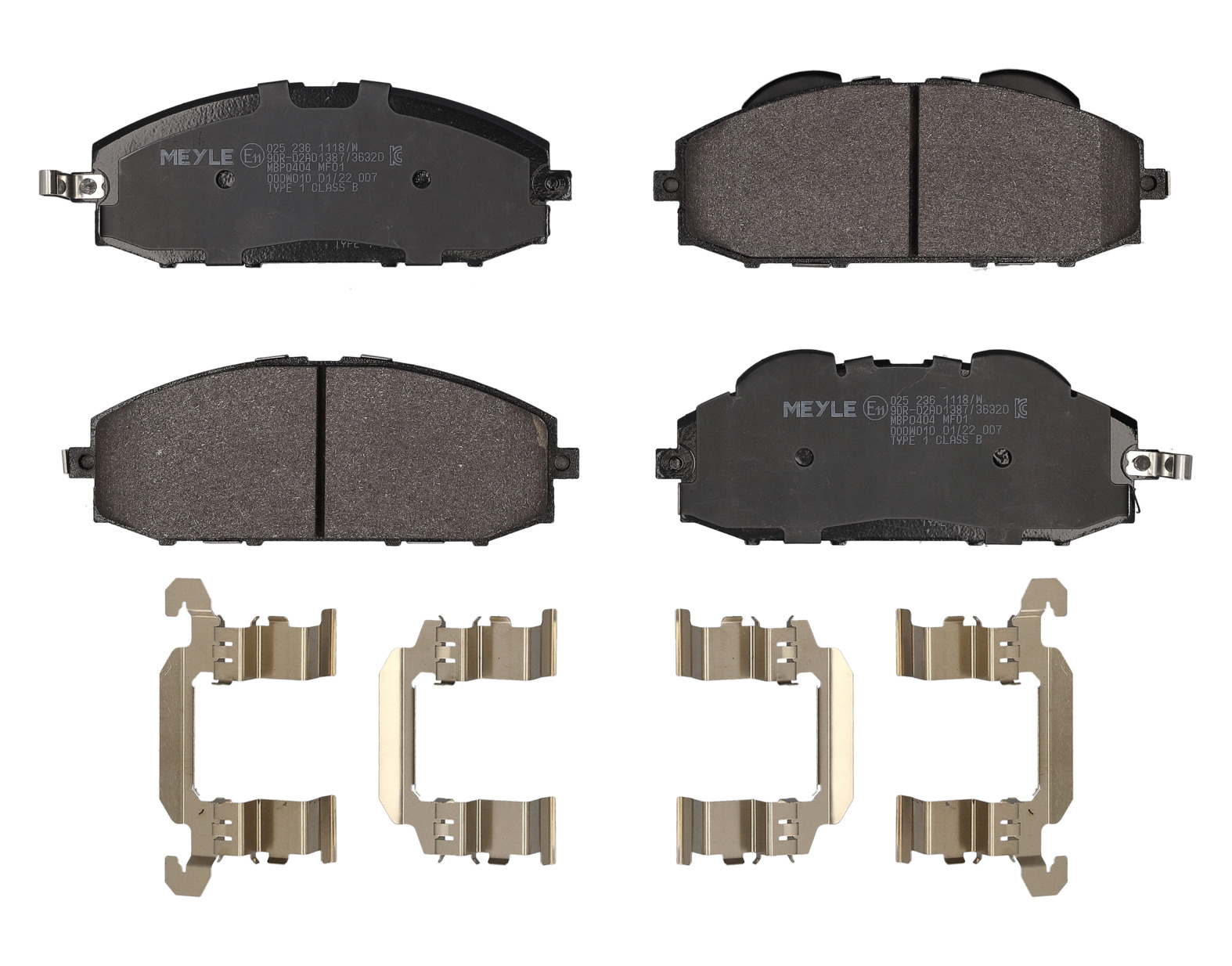 MEYLE Bremseklodser 0252361118w foraksel for NISSAN