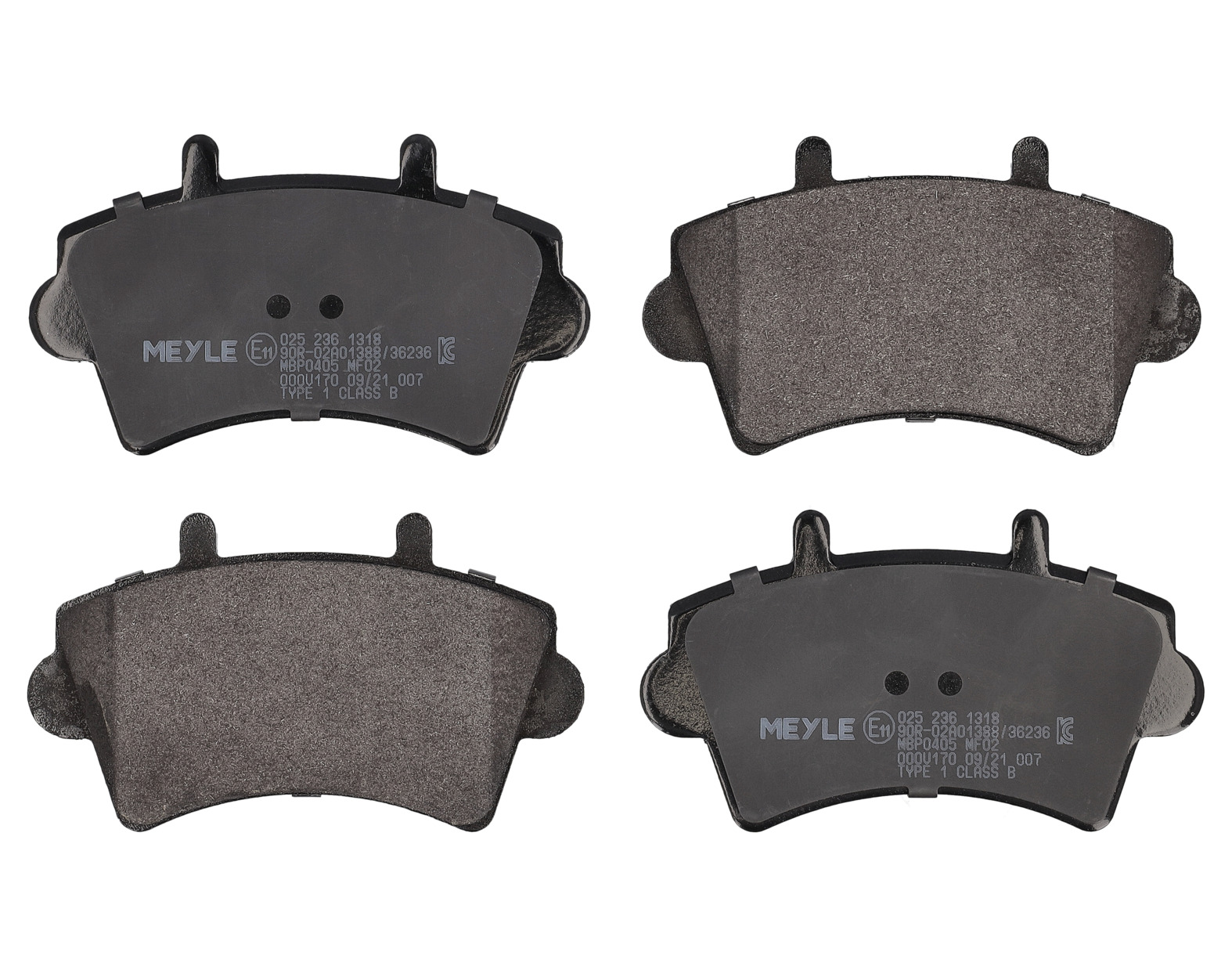 MEYLE Bremseklodser 0252361318 foraksel for OPEL VAUXHALL GENERAL MOTORS NISSAN RENAULT