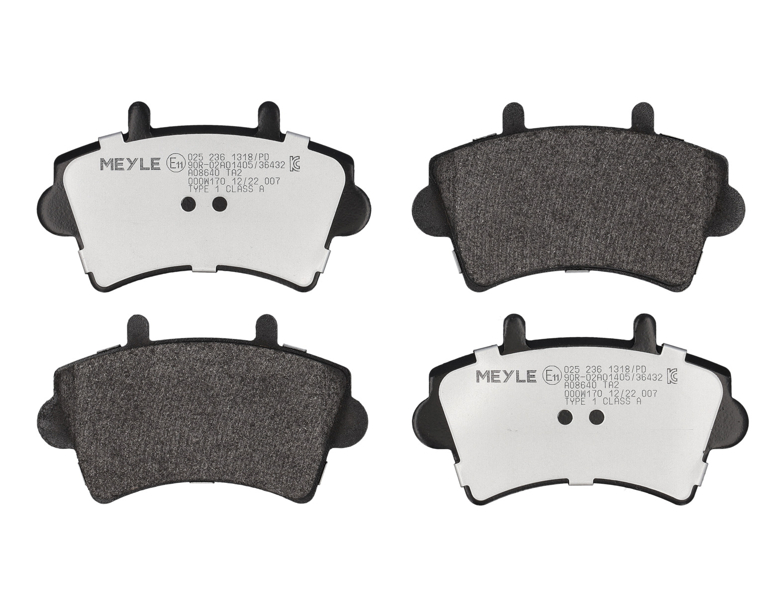 MEYLE Bremseklodser 0252361318pd foraksel for OPEL VAUXHALL GENERAL MOTORS NISSAN RENAULT