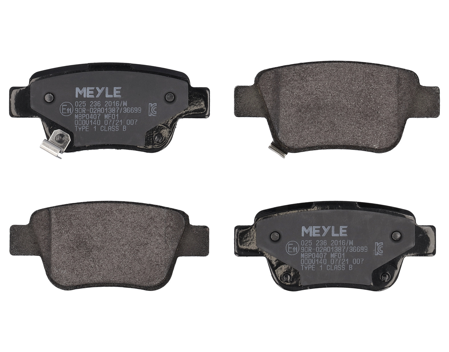MEYLE Bremseklodser 0252362016w bagaksel for TOYOTA