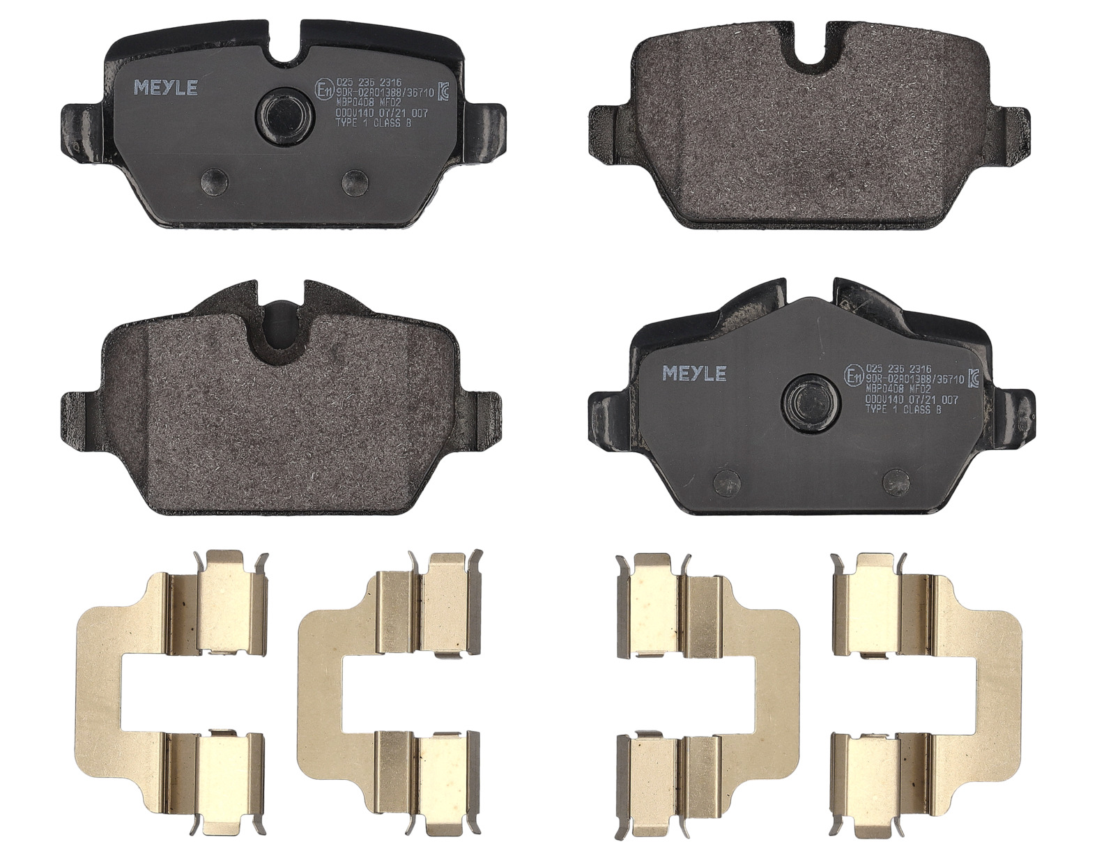 MEYLE Bremseklodser 0252362316 bagaksel for BMW MINI