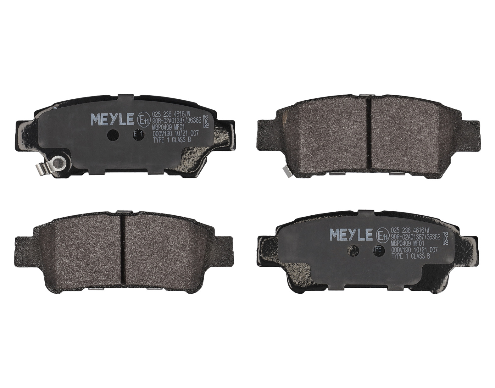 MEYLE Bremseklodser 0252364616w bagaksel for TOYOTA