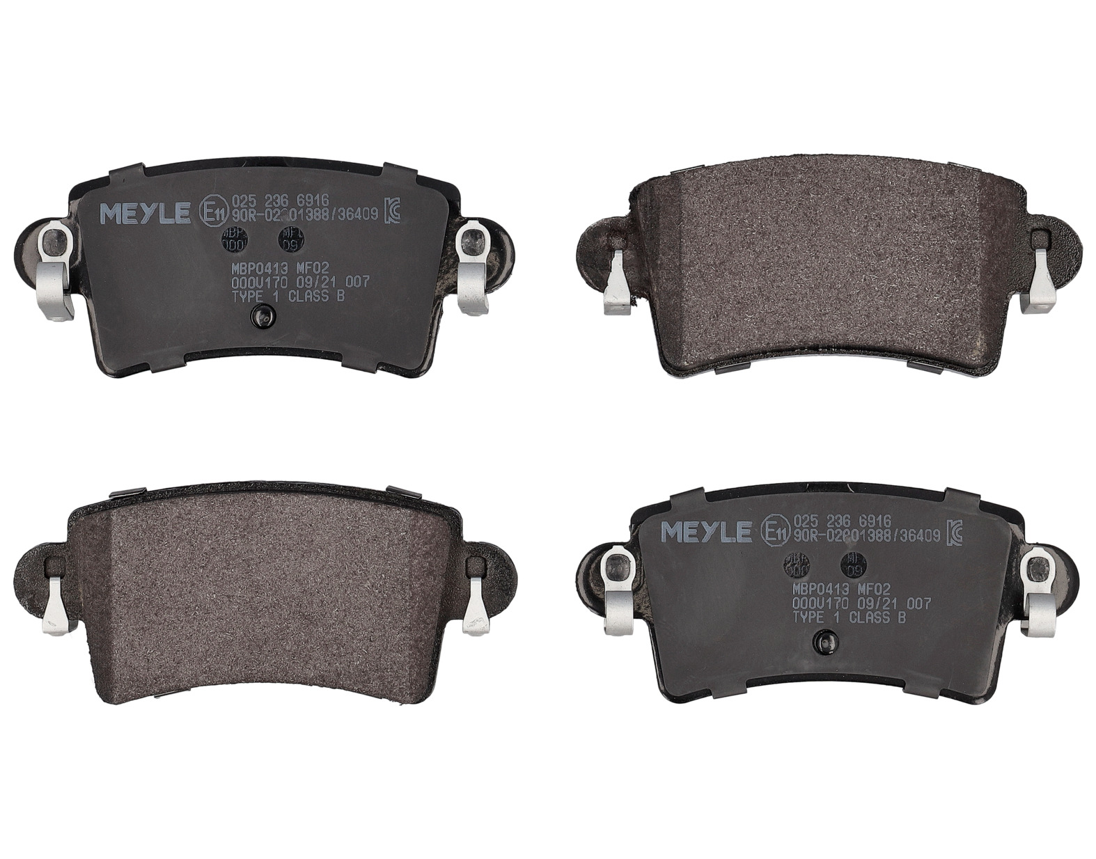 MEYLE Bremseklodser 0252366916 bagaksel for VAUXHALL GENERAL MOTORS NISSAN RENAULT