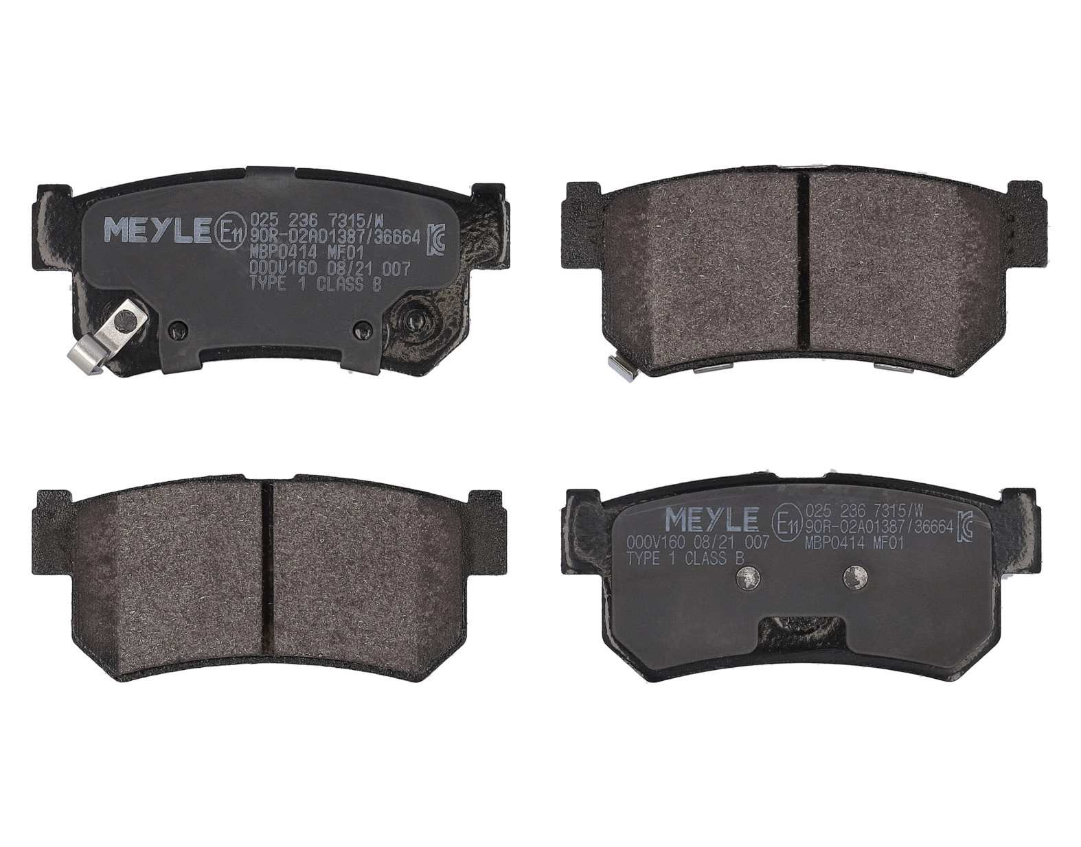 MEYLE Bremseklodser 0252367315w foraksel for SSANGYONG