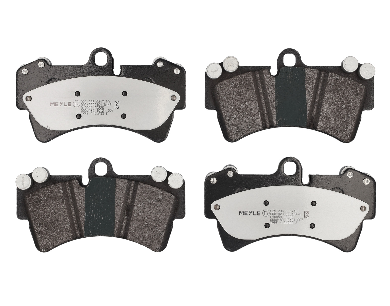 MEYLE Bremseklodser 0252369317pd foraksel for VW AUDI PORSCHE