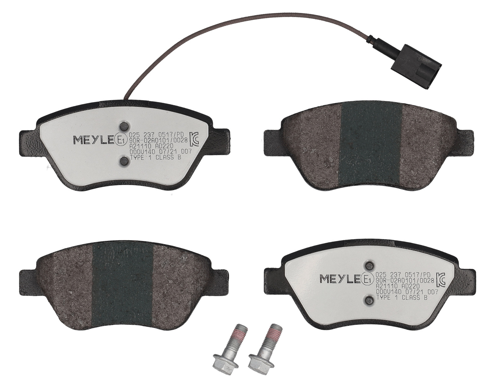 MEYLE Bremseklodser 0252370517pd foraksel for PEUGEOT FIAT LANCIA