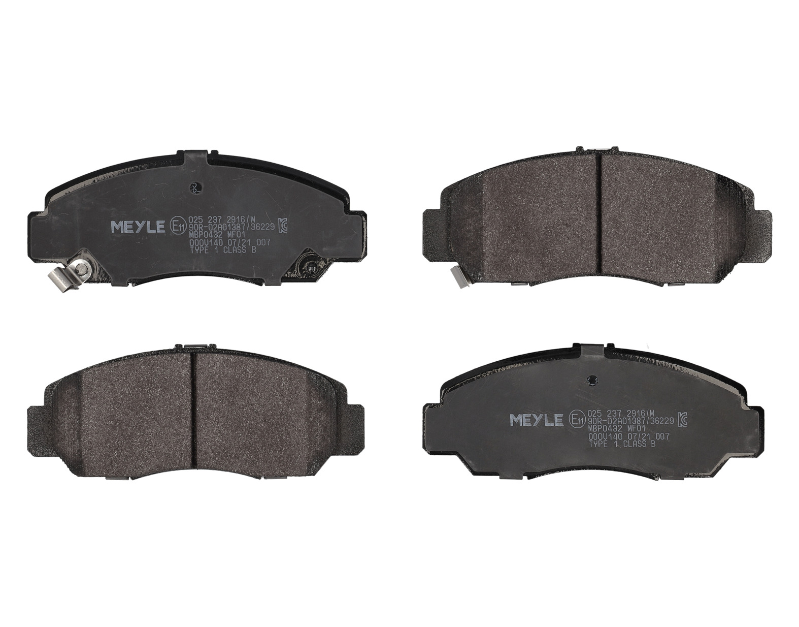 MEYLE Bremseklodser 0252372916w foraksel for HONDA NISSAN