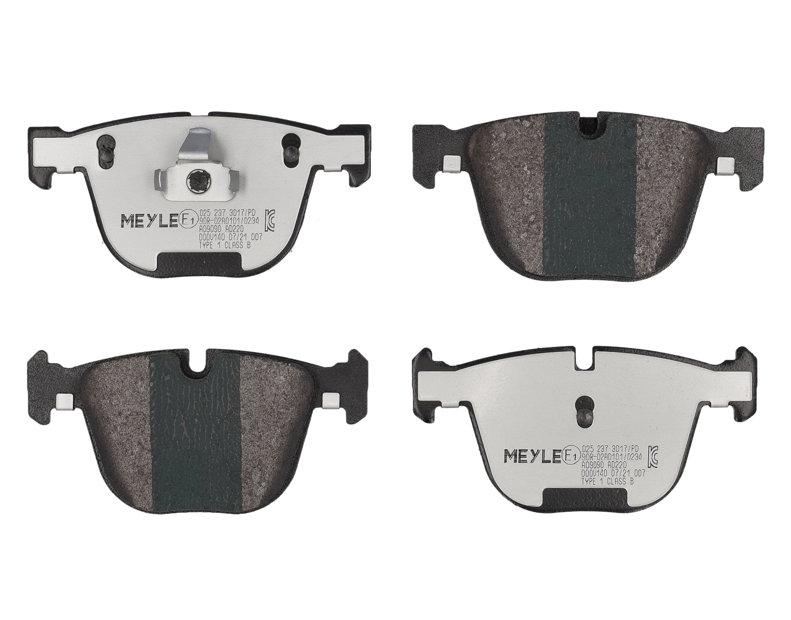 MEYLE Bremseklodser 0252373017pd bagaksel for BMW