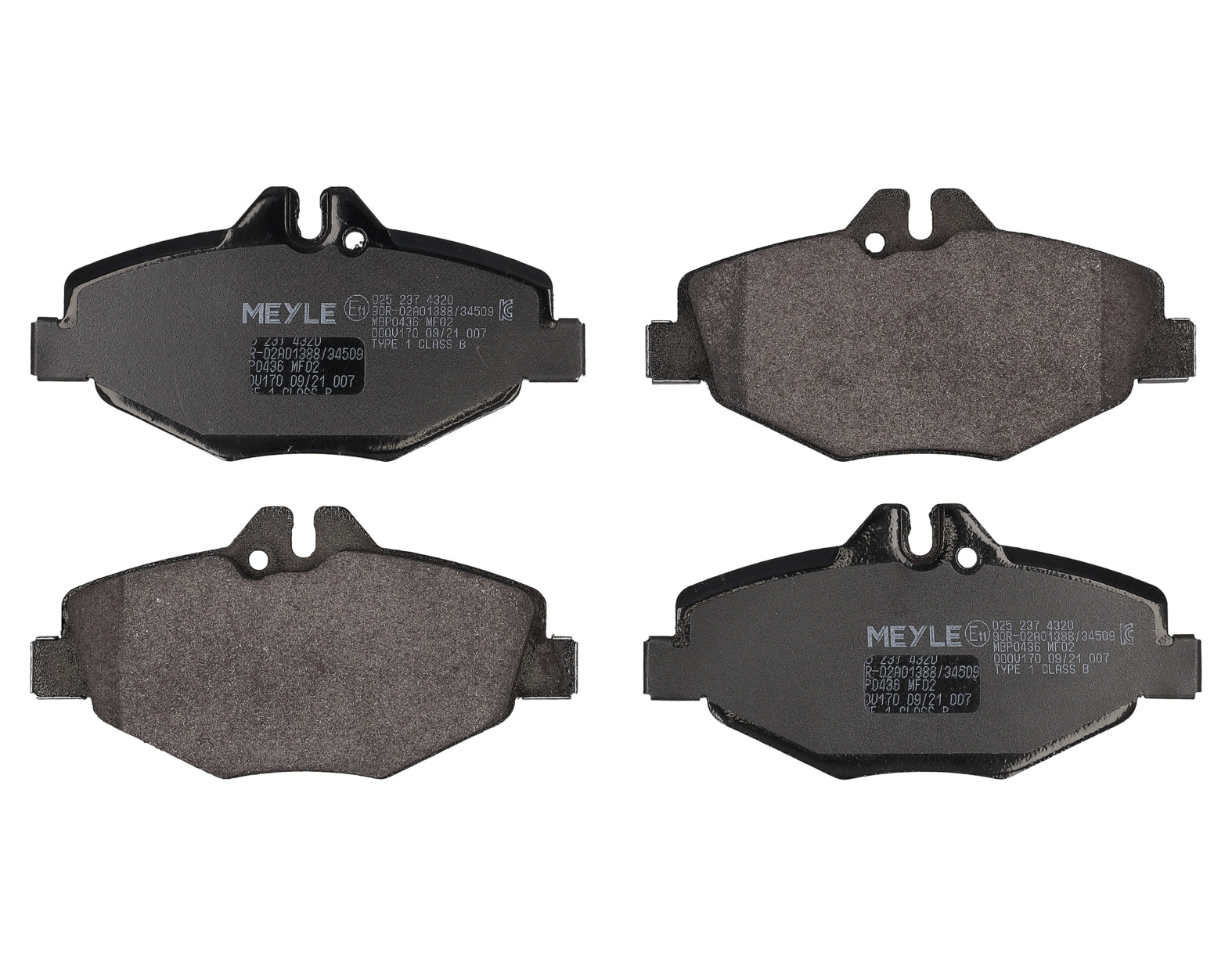 MEYLE Bremseklodser 0252374320 foraksel for MERCEDES-BENZ