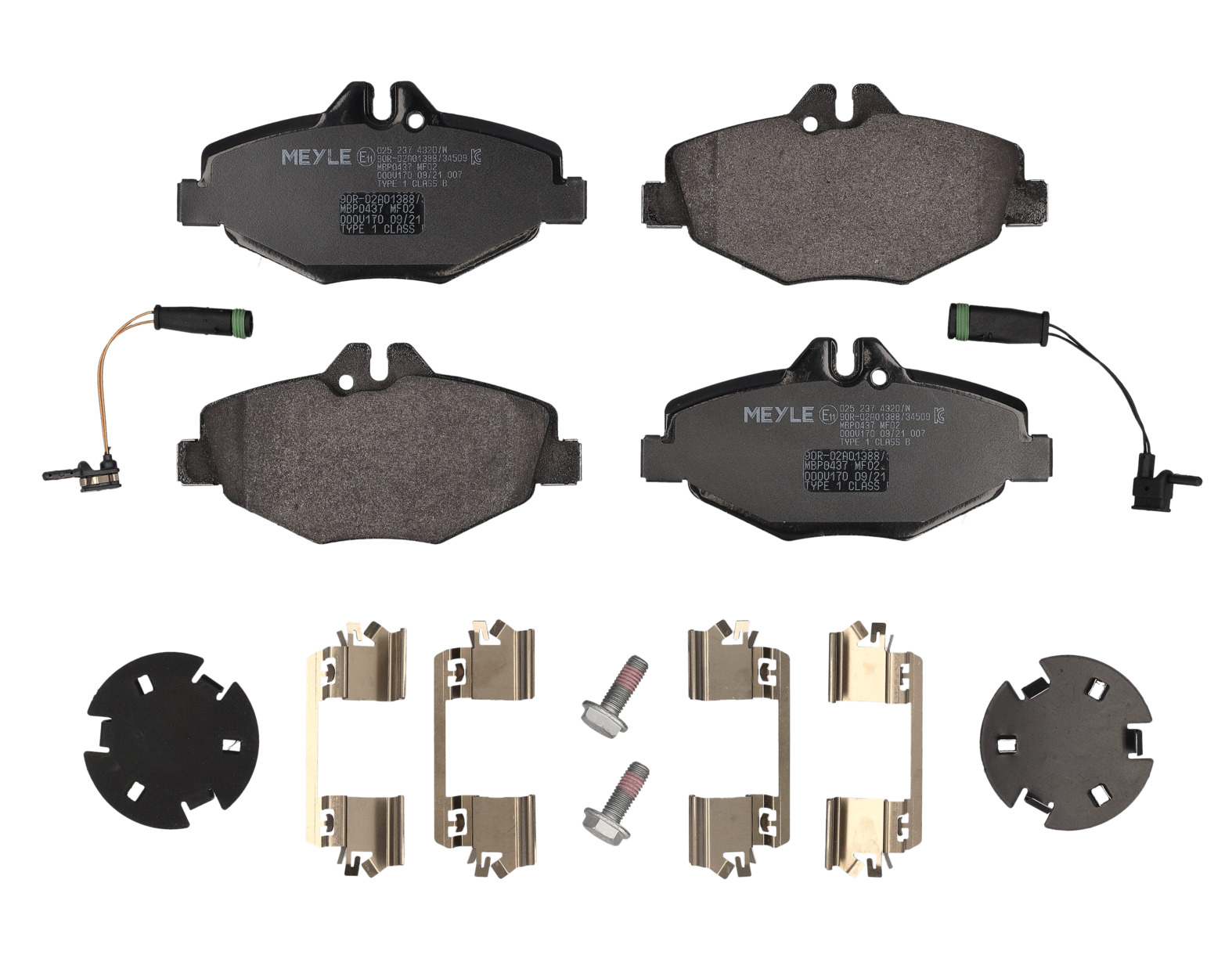 MEYLE Bremseklodser 0252374320w foraksel for MERCEDES-BENZ
