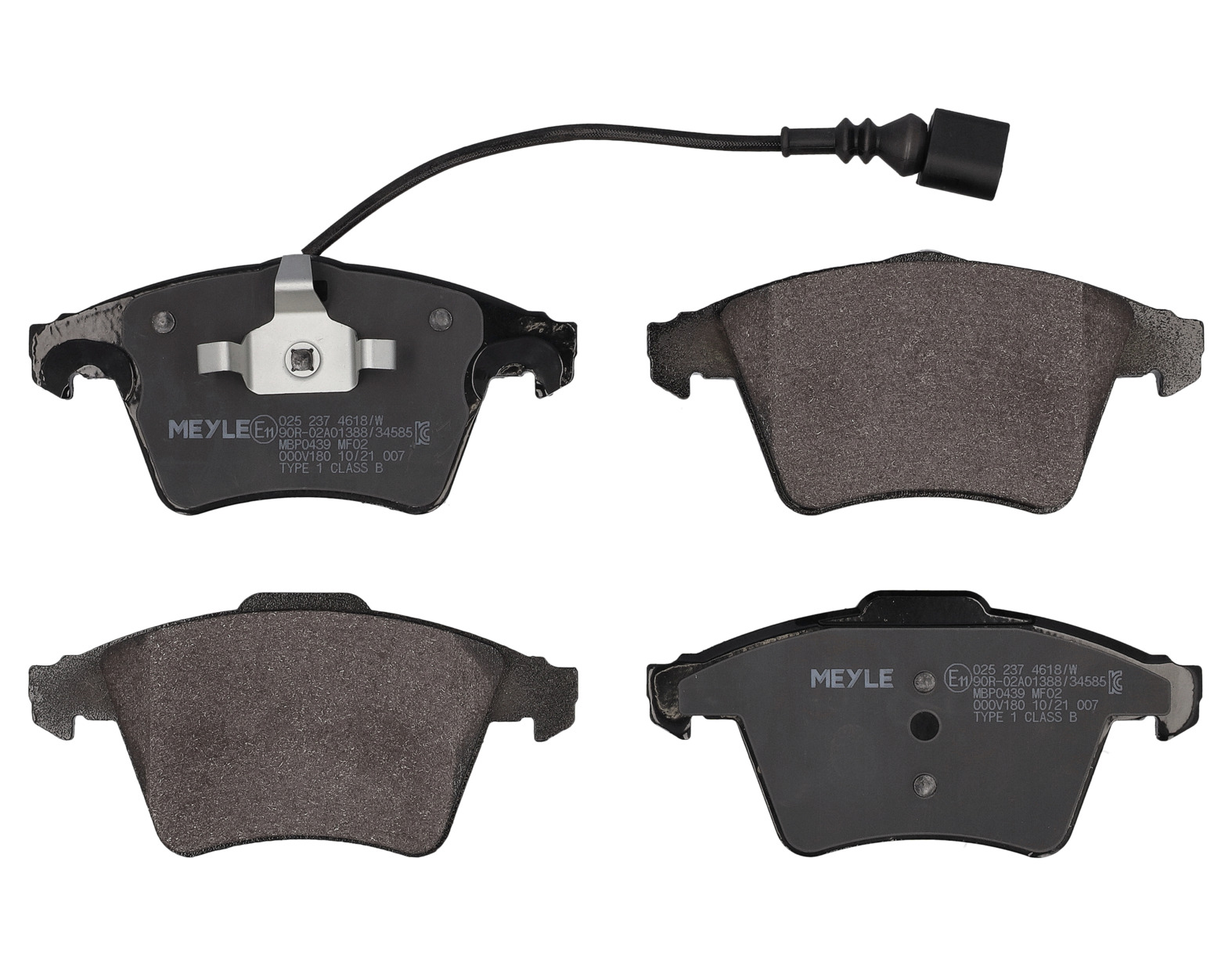 MEYLE Bremseklodser 0252374618w foraksel for VW