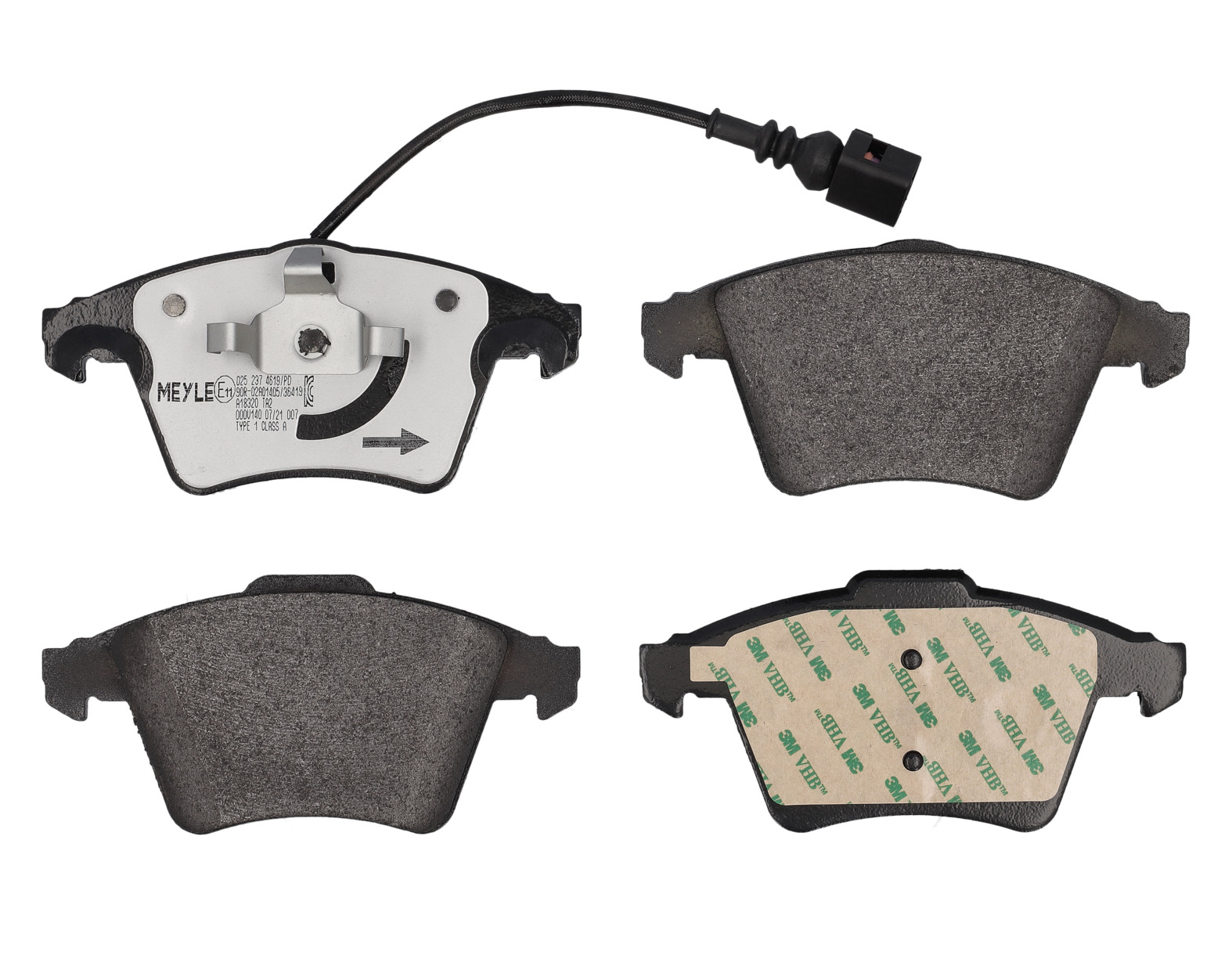 MEYLE Bremseklodser 0252374619pd foraksel for VW