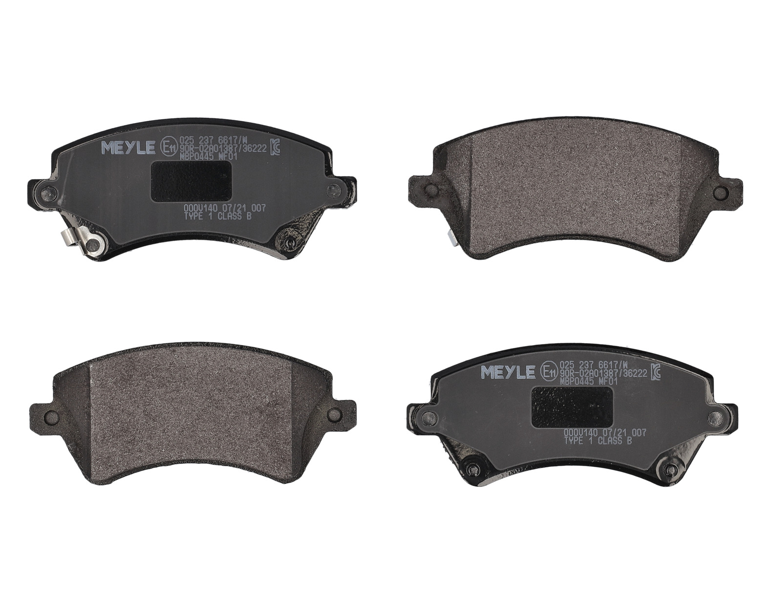 MEYLE Bremseklodser 0252376617w foraksel for TOYOTA