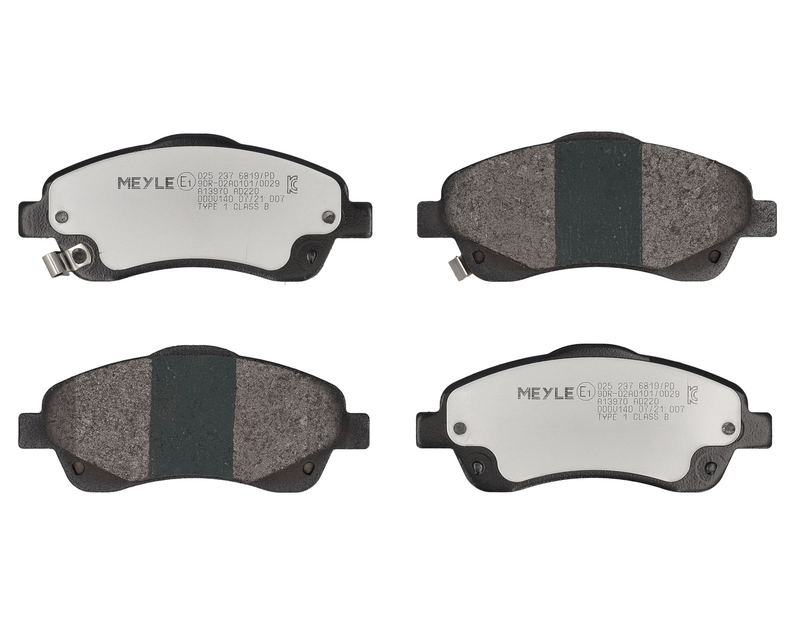 MEYLE Bremseklodser 0252376819pd foraksel for TOYOTA
