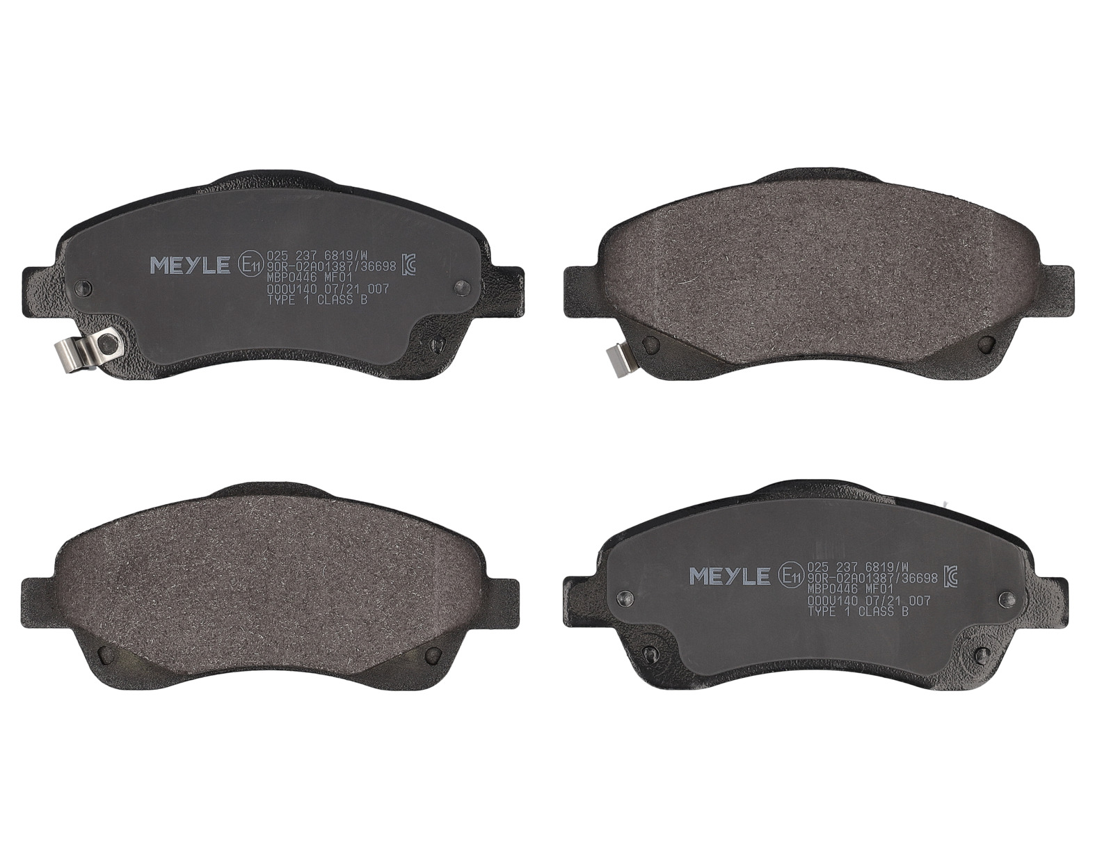 MEYLE Bremseklodser 0252376819w foraksel for TOYOTA
