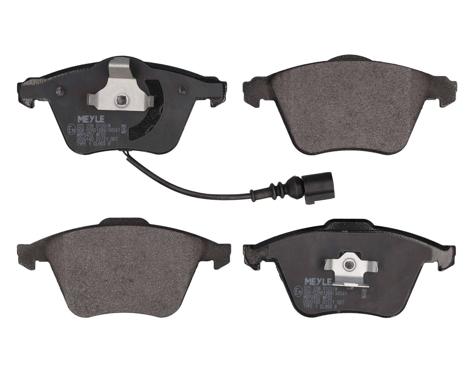 MEYLE Bremseklodser 0252380120w foraksel for VW