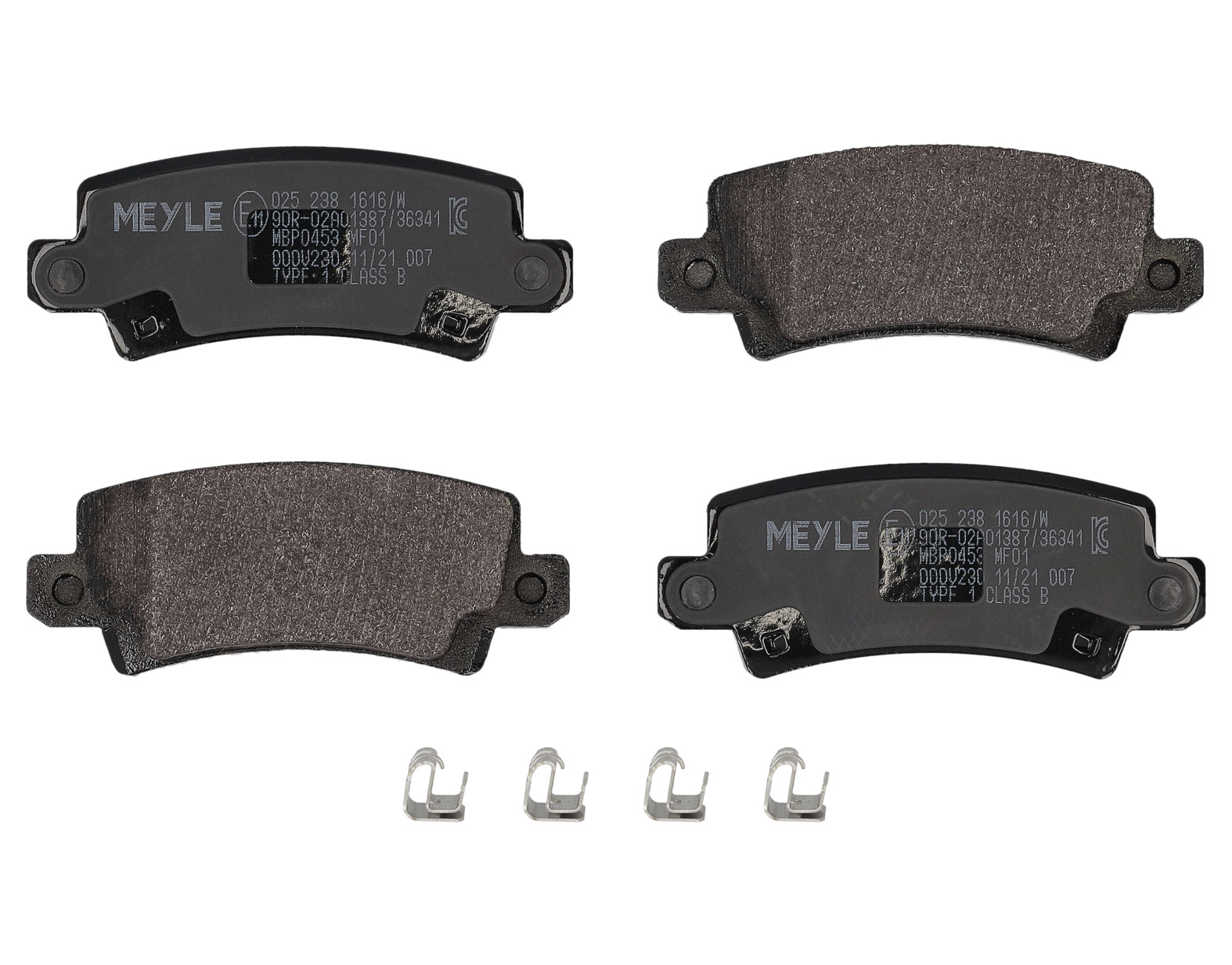 MEYLE Bremseklodser 0252381616w bagaksel for TOYOTA