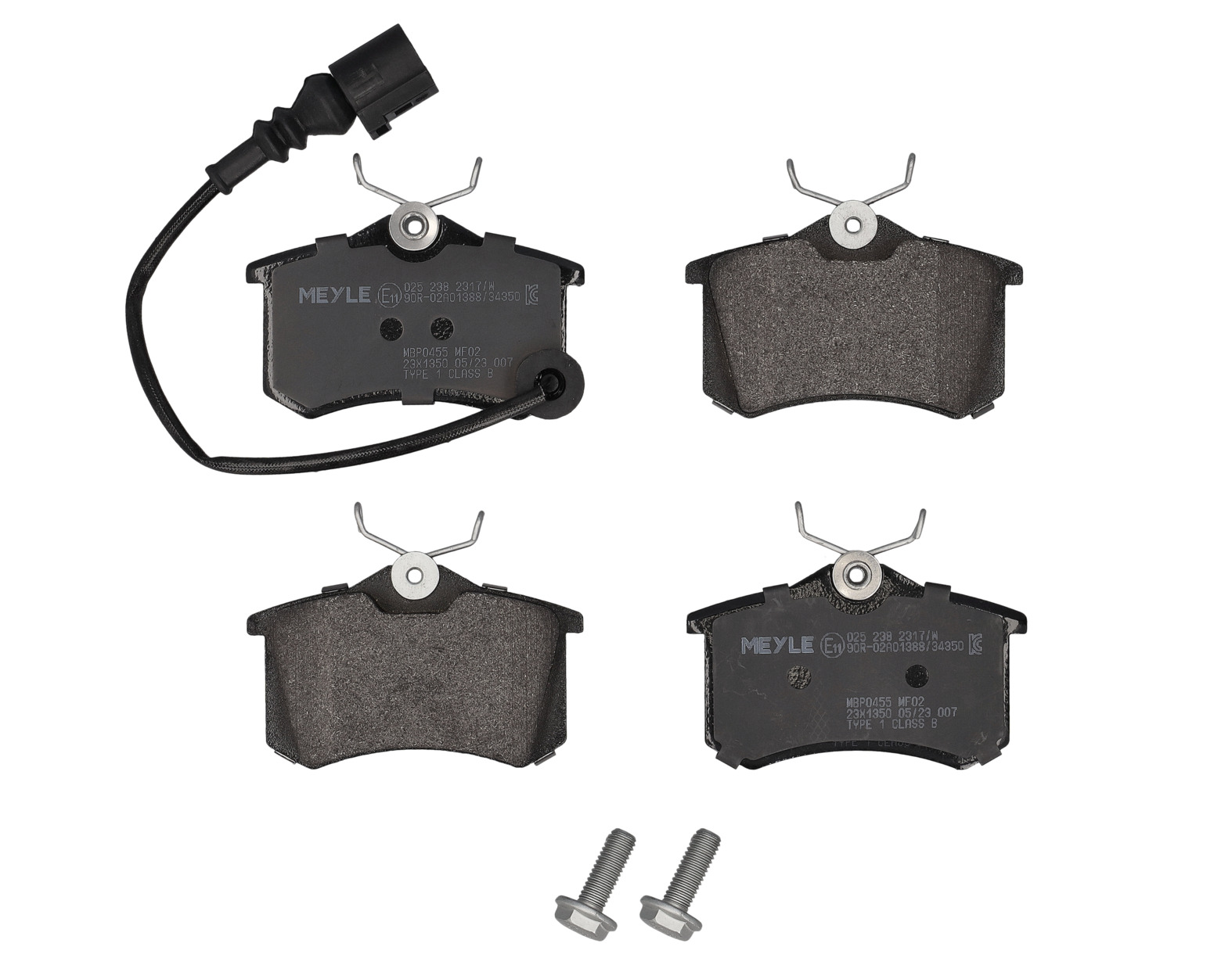 MEYLE Bremseklodser 0252382317w bagaksel for VW