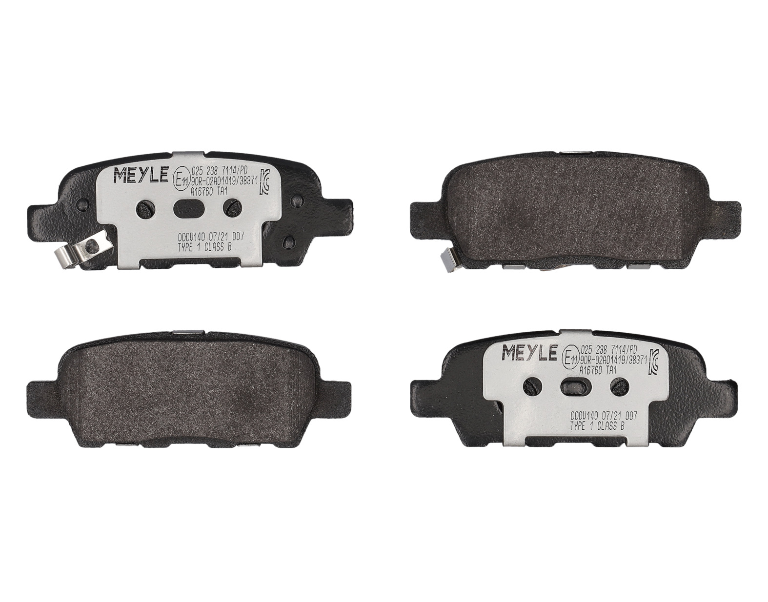 MEYLE Bremseklodser 0252387114pd bagaksel for NISSAN INFINITI RENAULT