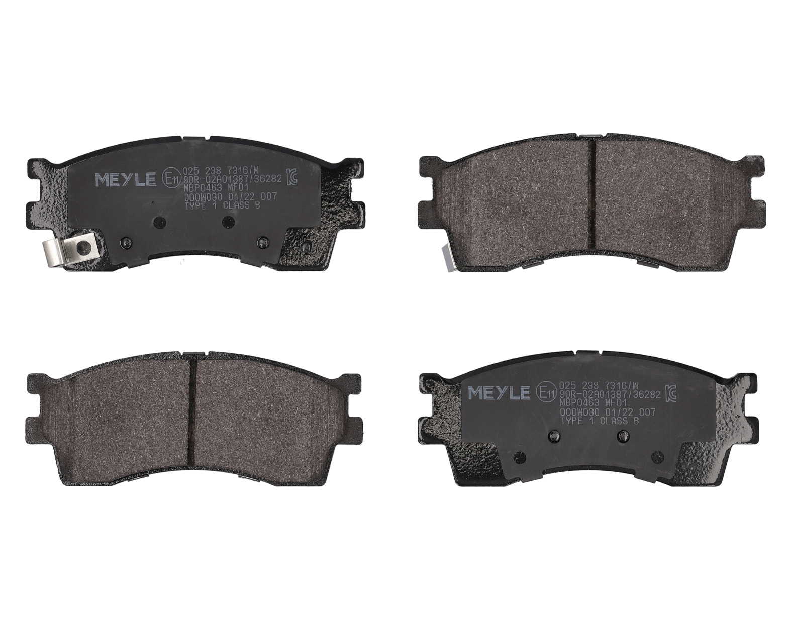 MEYLE Bremseklodser 0252387316w foraksel for KIA