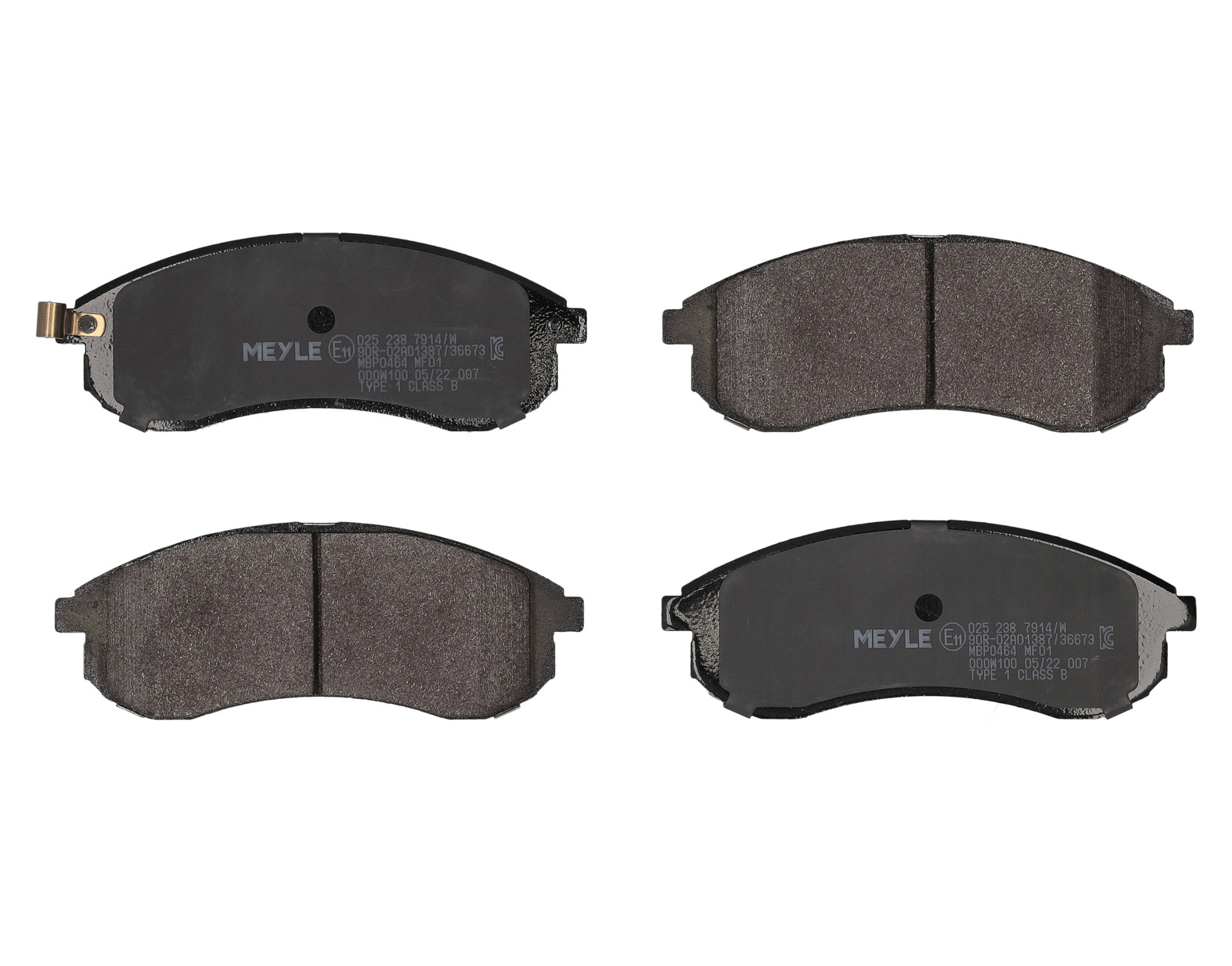 MEYLE Bremseklodser 0252387914w foraksel for MITSUBISHI