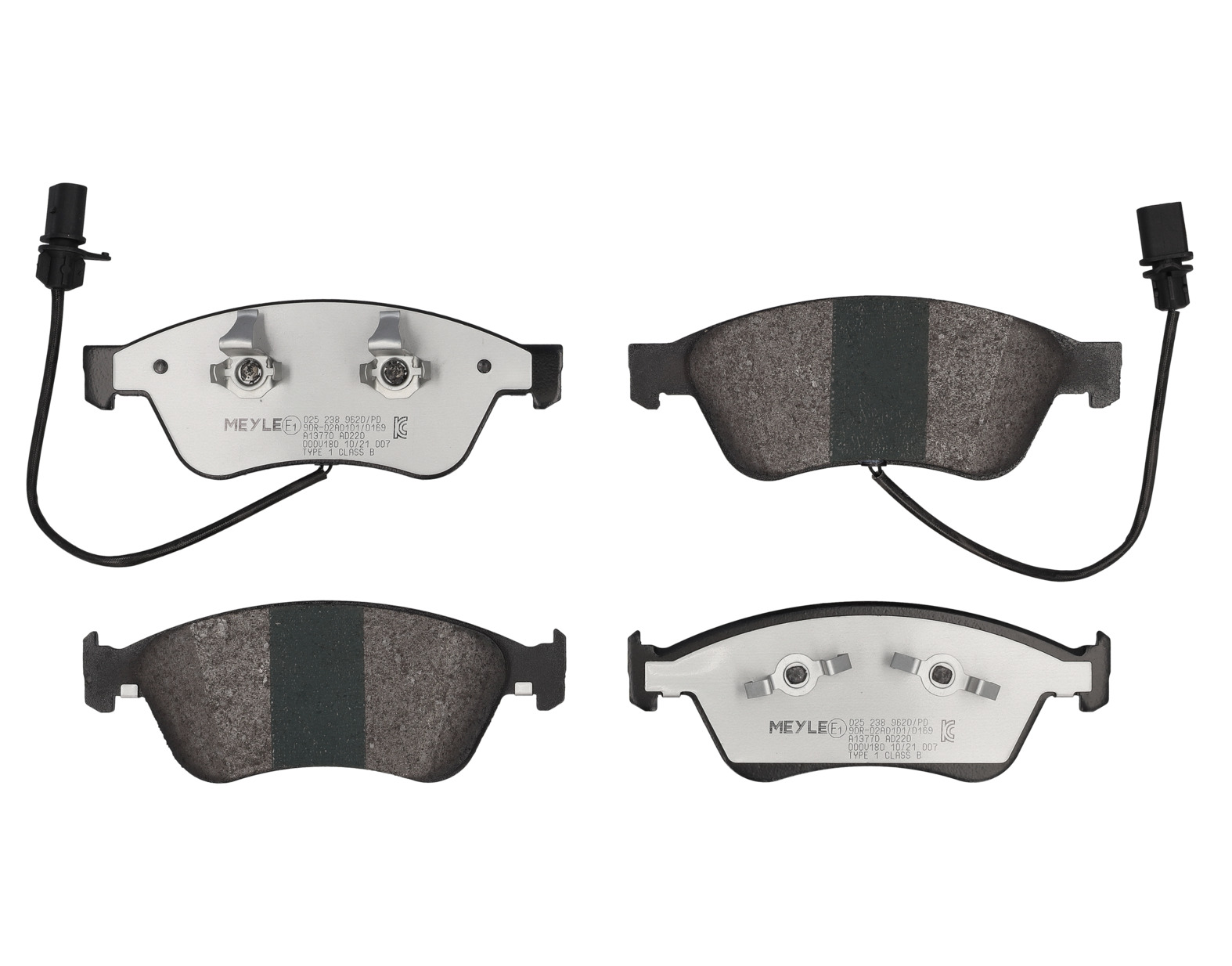 MEYLE Bremseklodser 0252389620pd foraksel for VW AUDI