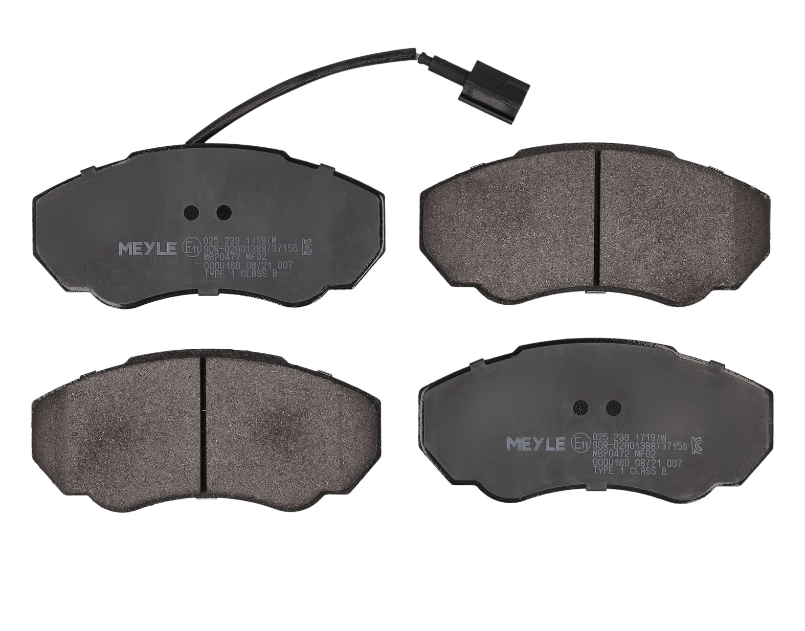 MEYLE Bremseklodser 0252391719w foraksel for PEUGEOT CITROËN FIAT