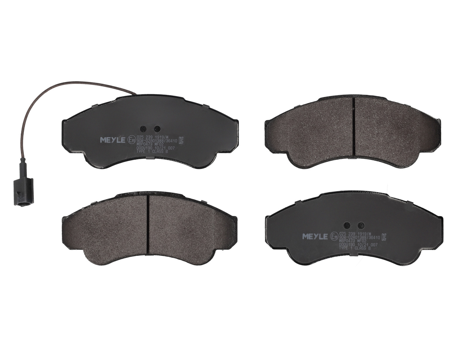MEYLE Bremseklodser 0252391919w foraksel for PEUGEOT CITROËN FIAT