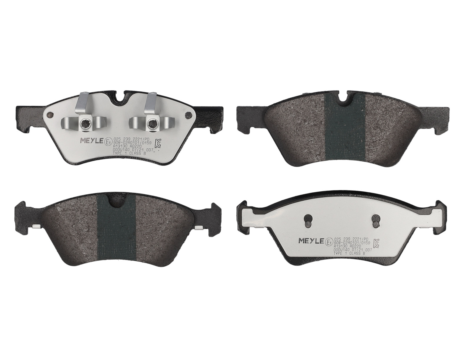 MEYLE Bremseklodser 0252392221pd foraksel for MERCEDES-BENZ
