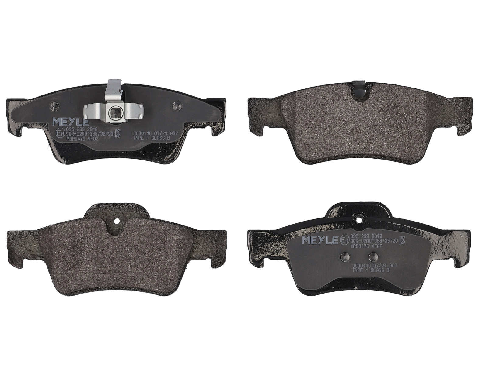 MEYLE Bremseklodser 0252392318 bagaksel for MERCEDES-BENZ
