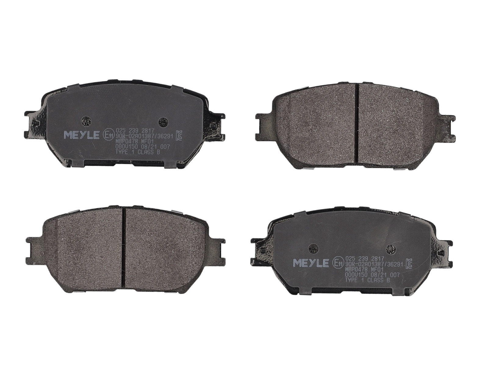 MEYLE Bremseklodser 0252392817 foraksel for TOYOTA