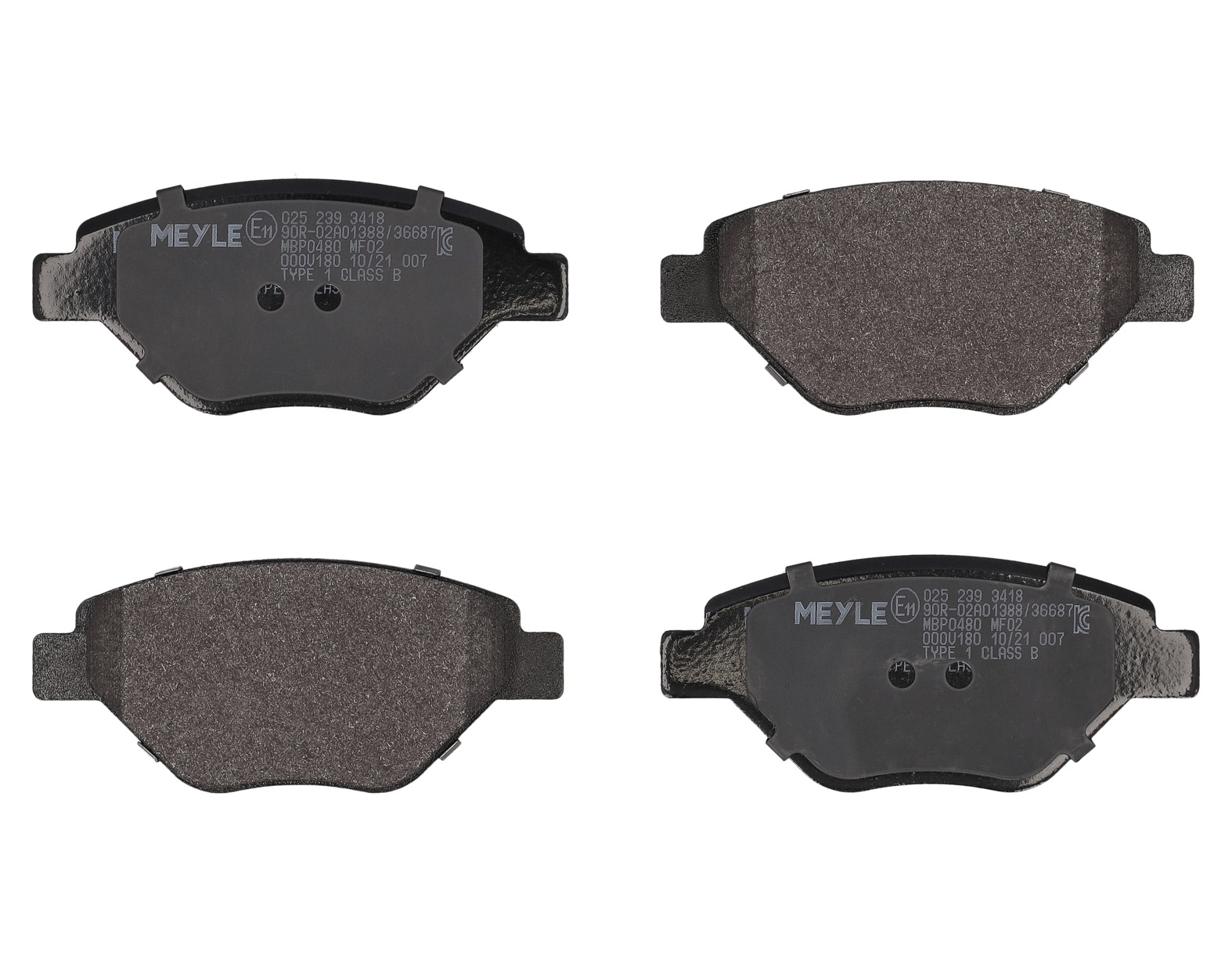 MEYLE Bremseklodser 0252393418 foraksel for RENAULT