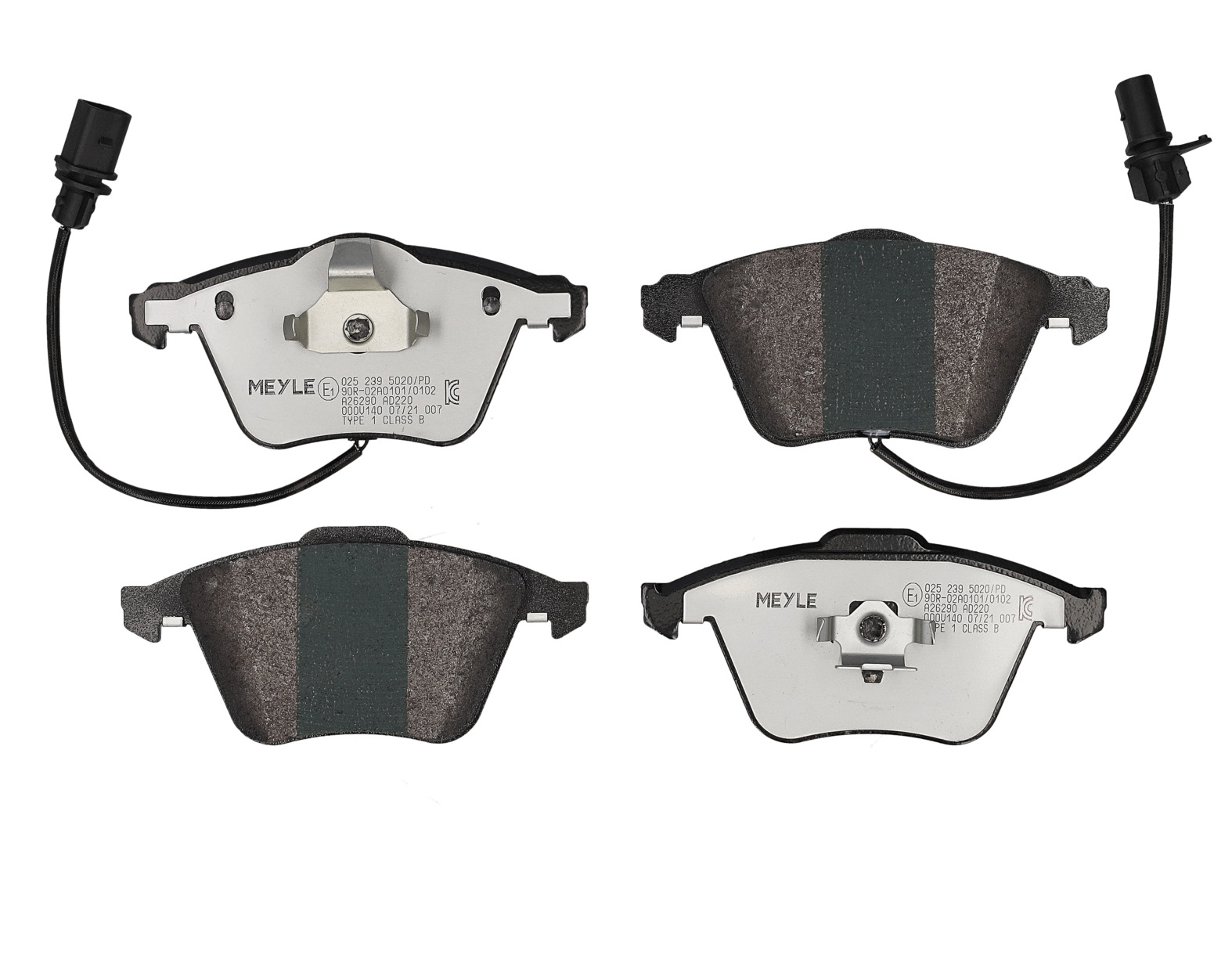 MEYLE Bremseklodser 0252395020pd foraksel for SEAT AUDI