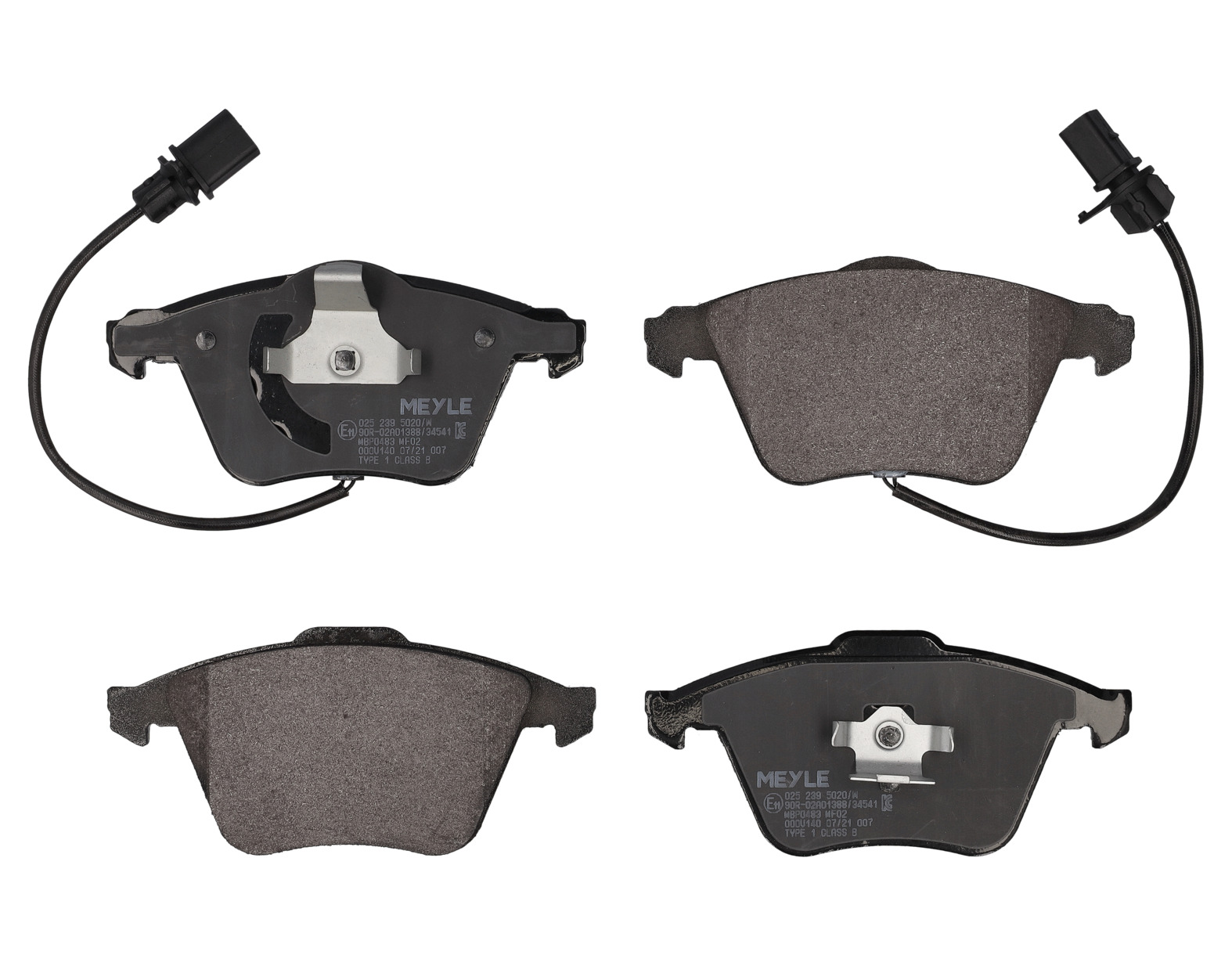 MEYLE Bremseklodser 0252395020w foraksel for SEAT AUDI