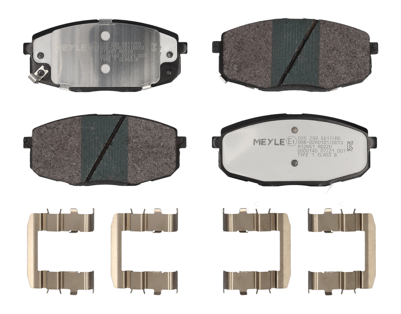 MEYLE Bremseklodser 0252396617pd foraksel for HYUNDAI KIA