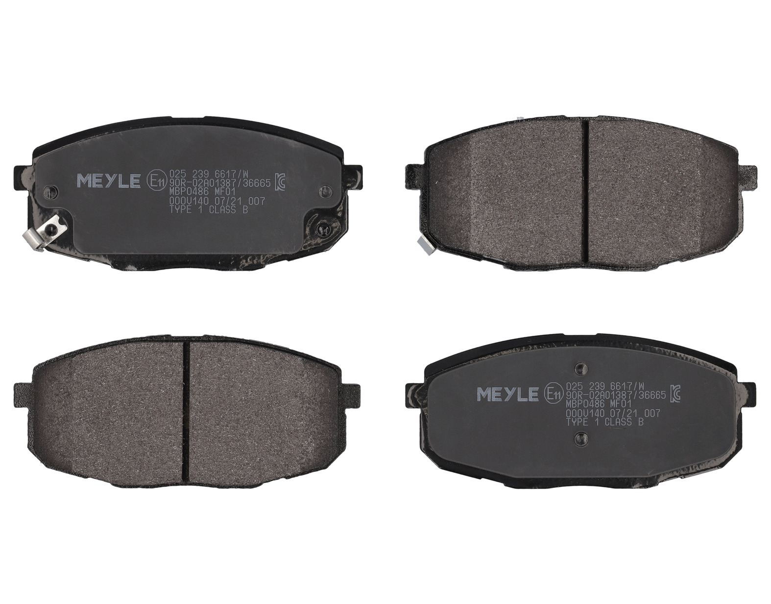 MEYLE Bremseklodser 0252396617w foraksel for HYUNDAI KIA