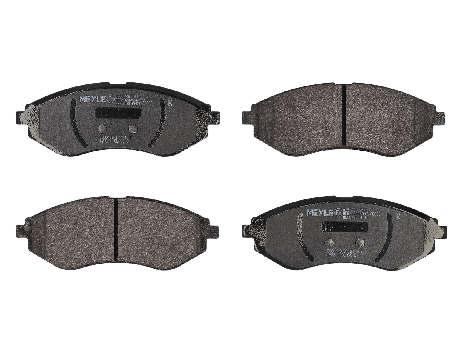MEYLE Bremseklodser 0252397417 foraksel for CHEVROLET DAEWOO