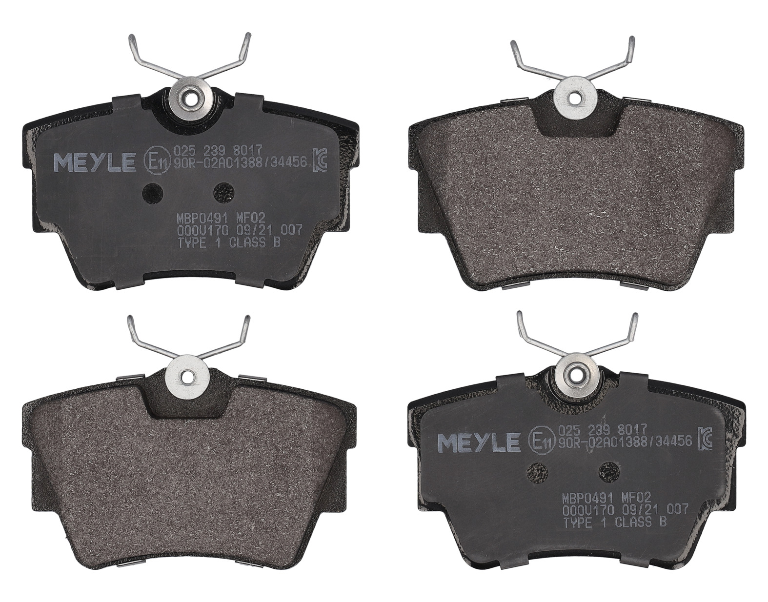 MEYLE Bremseklodser 0252398017 bagaksel for VAUXHALL OPEL GENERAL MOTORS FIAT NISSAN RENAULT