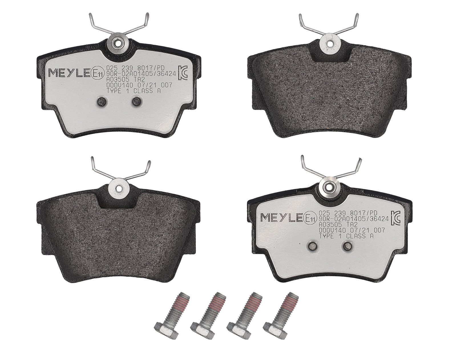 MEYLE Bremseklodser 0252398017pd bagaksel for VAUXHALL OPEL GENERAL MOTORS NISSAN FIAT RENAULT