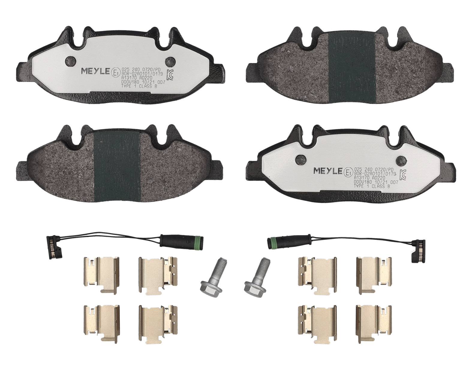 MEYLE Bremseklodser 0252400720pd foraksel for MERCEDES-BENZ