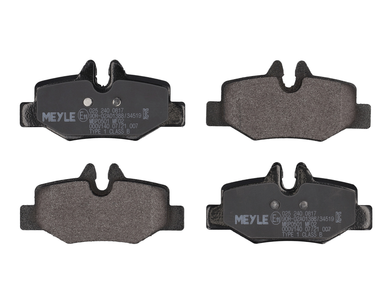 MEYLE Bremseklodser 0252400817 bagaksel for MERCEDES-BENZ