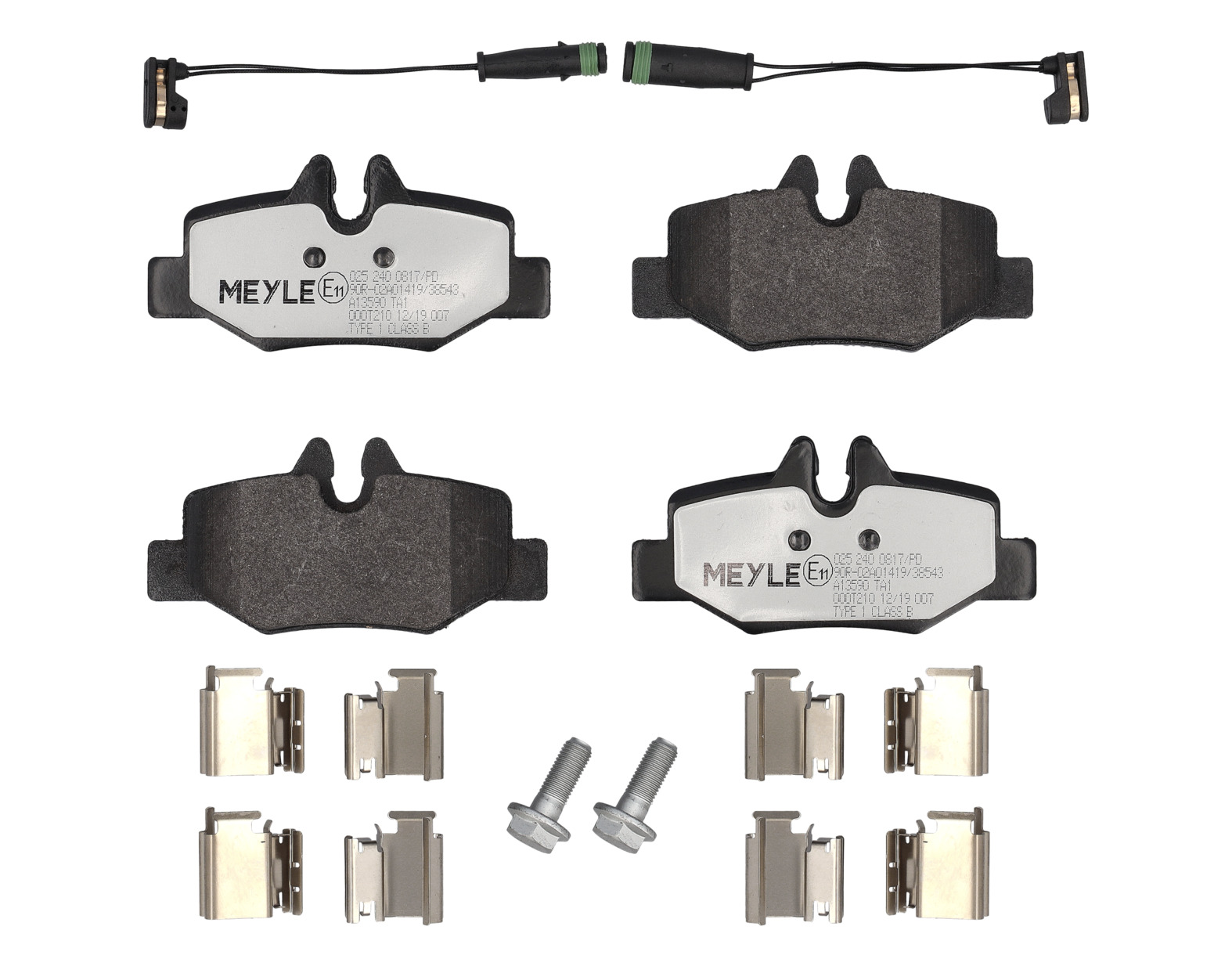 MEYLE Bremseklodser 0252400817pd bagaksel for MERCEDES-BENZ