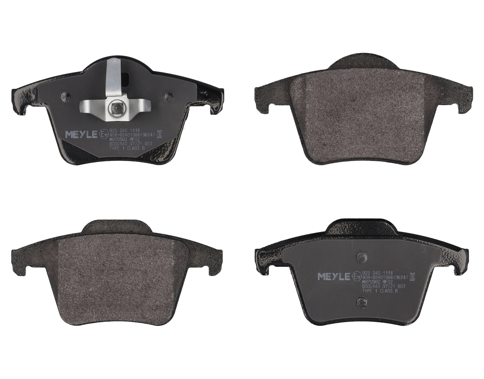 MEYLE Bremseklodser 0252401118 bagaksel for VOLVO