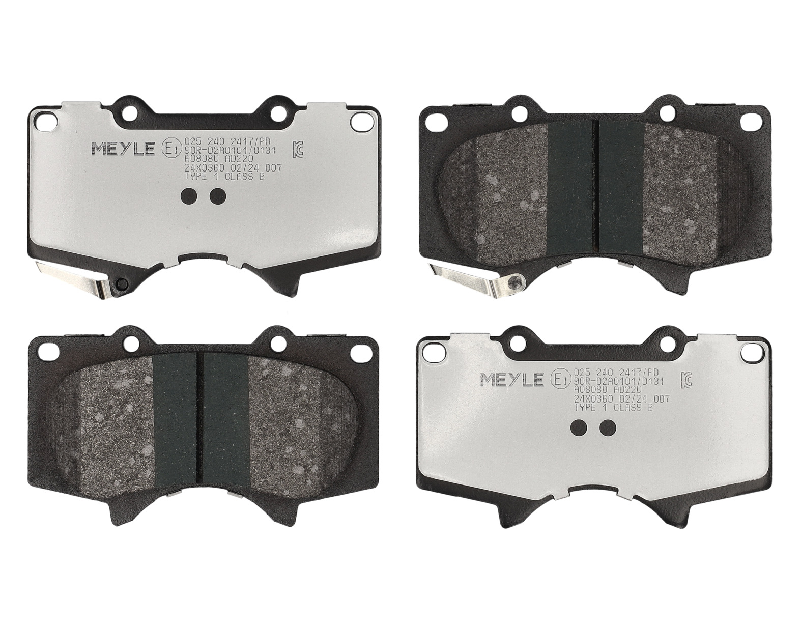 MEYLE Bremseklodser 0252402417pd foraksel for MITSUBISHI TOYOTA LEXUS