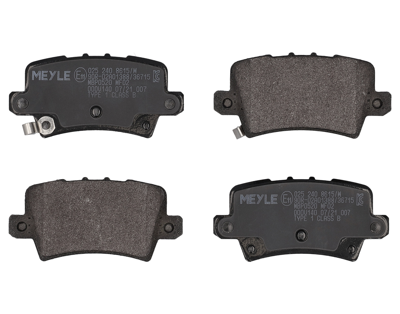 MEYLE Bremseklodser 0252408615w bagaksel for HONDA