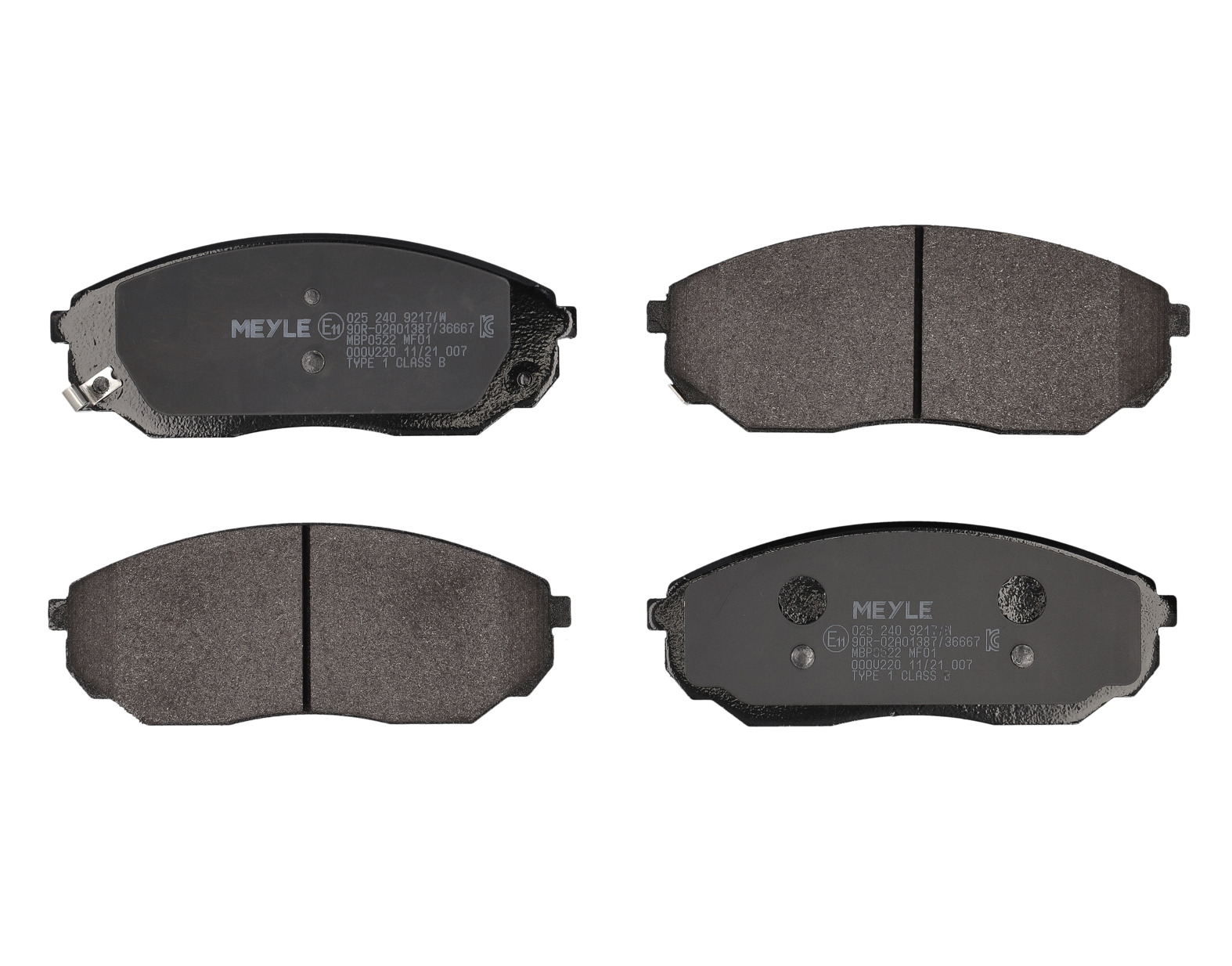 MEYLE Bremseklodser 0252409217w foraksel for KIA