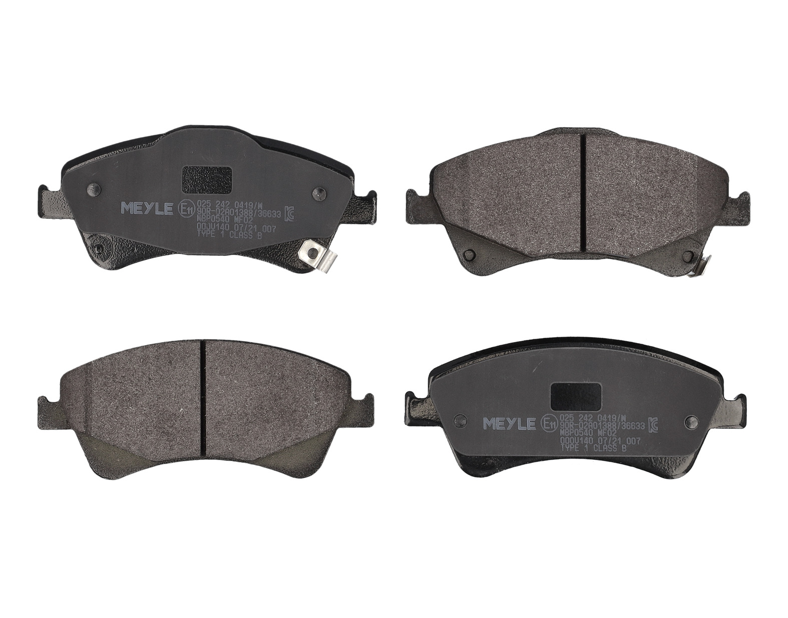 MEYLE Bremseklodser 0252420419w foraksel for TOYOTA