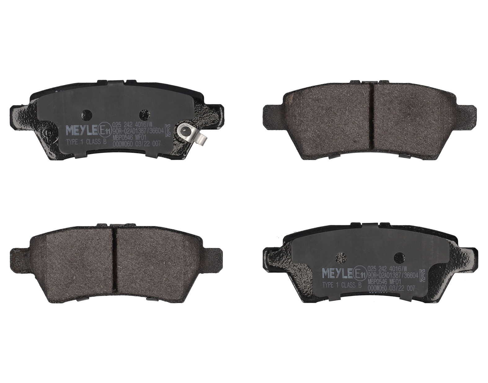 MEYLE Bremseklodser 0252424016w bagaksel for NISSAN