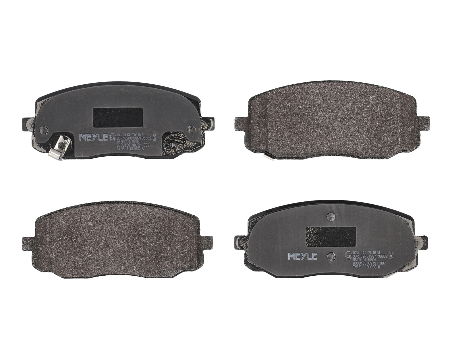 MEYLE Bremseklodser 0252427516w foraksel for HYUNDAI KIA