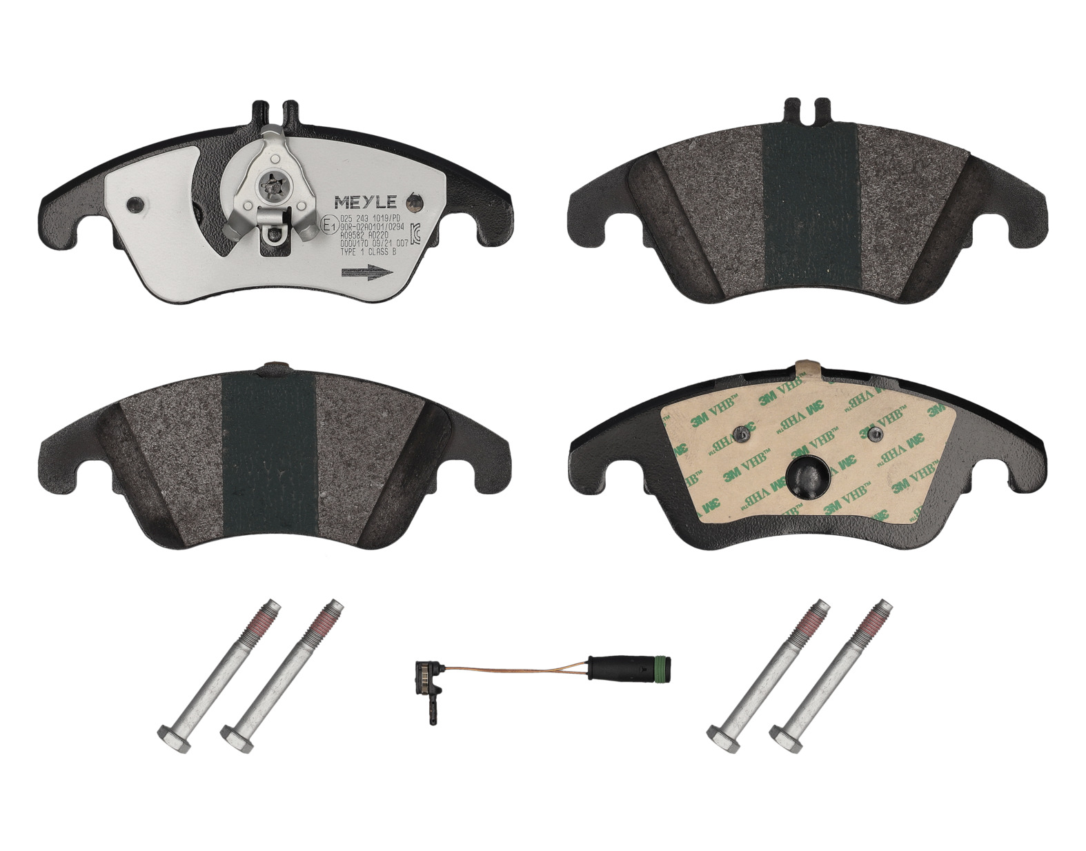 MEYLE Bremseklodser 0252431019pd foraksel for MERCEDES-BENZ